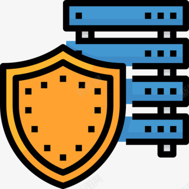 安全计算机技术5线性颜色图标图标