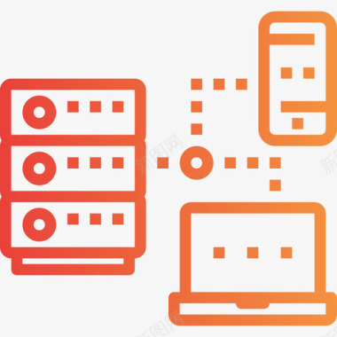 网络网络和数据库9梯度图标图标