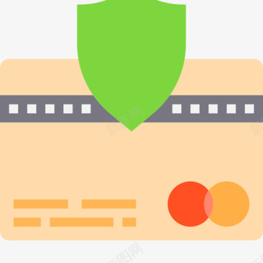 信用卡购物和电子商务6持平图标图标