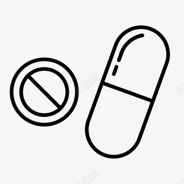 药丸和胶囊医药片剂图标图标