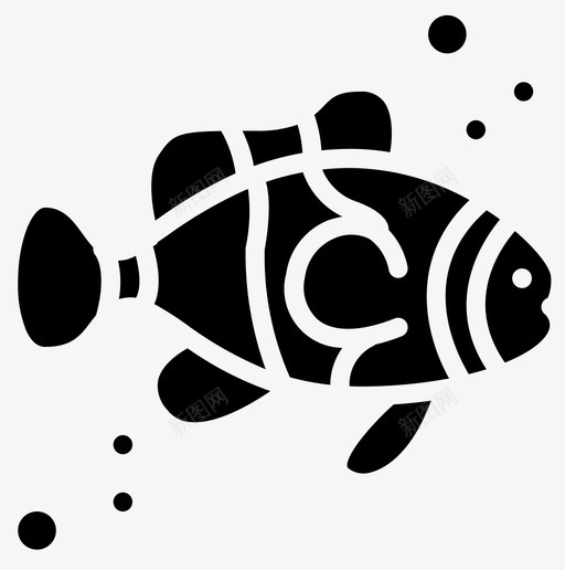 小丑鱼海洋生物26填充图标svg_新图网 https://ixintu.com 填充 小丑鱼 海洋生物26