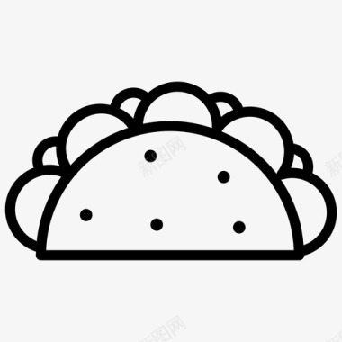 玉米饼卷食物皮塔三明治图标图标