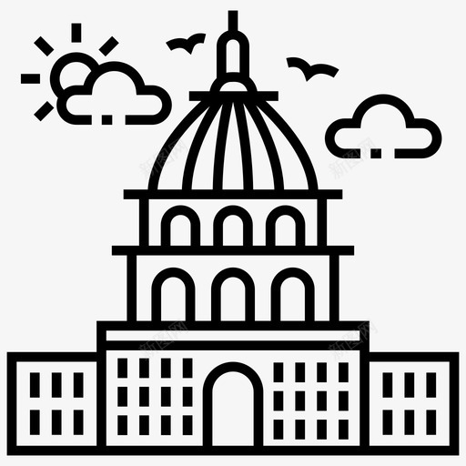 白宫政府大楼尺寸图标svg_新图网 https://ixintu.com 华盛顿白宫 尺寸 总统官邸 政府大楼 旅游线路矢量包 白宫