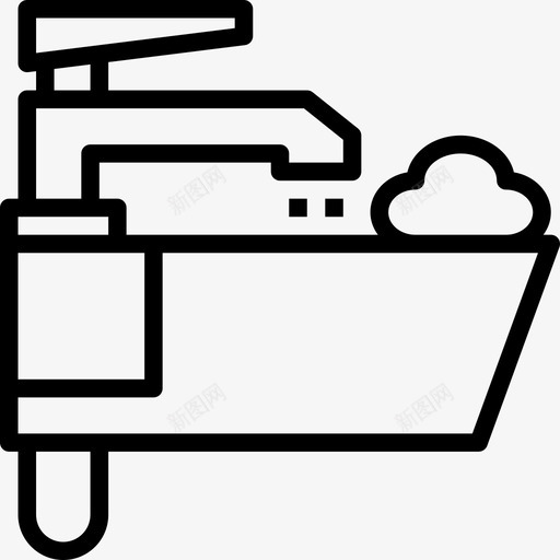 洗脸盆浴室用品5线性图标svg_新图网 https://ixintu.com 洗脸盆 浴室用品5 线性