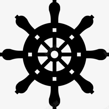 方向盘海盗4字形图标图标