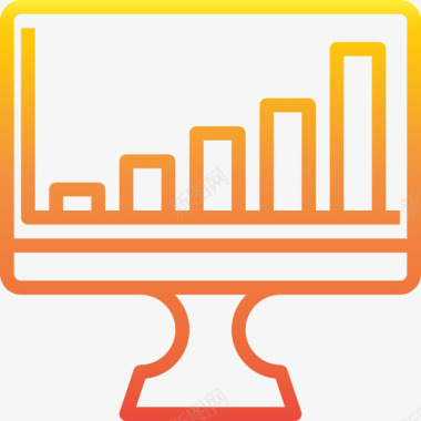 条形图计算机显示2渐变图标图标