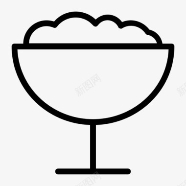 冰淇淋杯子点心图标图标
