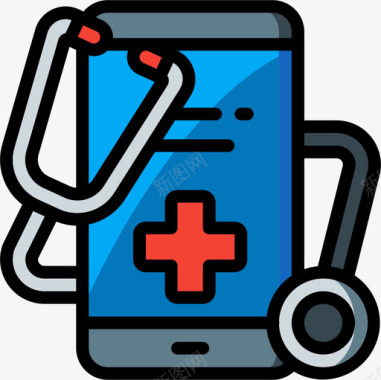 医疗App医疗设备5线颜色图标图标