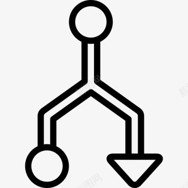 交点箭头49直线图标图标