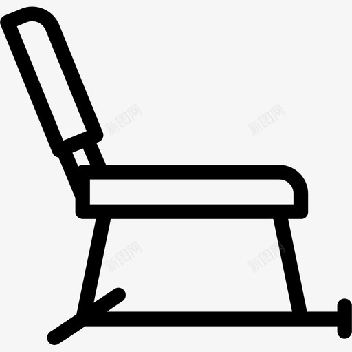 椅子健身74直线型图标svg_新图网 https://ixintu.com 健身74 椅子 直线型