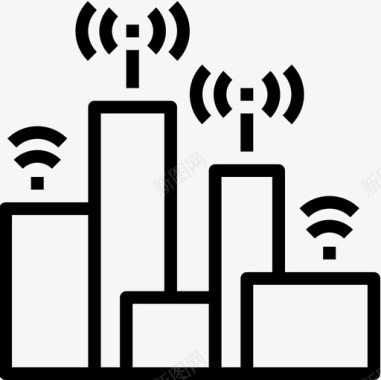 Wifi营销40线性图标图标