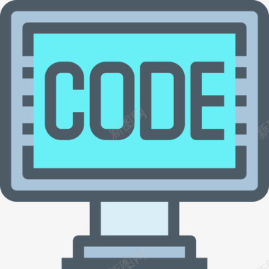 代码编程22线性颜色图标图标
