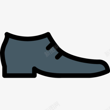 鞋衣服和附件2线颜色图标图标