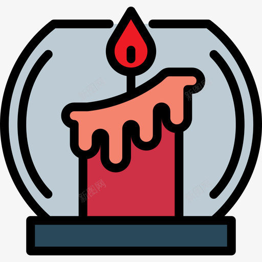 蜡烛38号餐厅线性颜色图标svg_新图网 https://ixintu.com 38号餐厅 线性颜色 蜡烛
