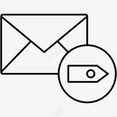 标记电子邮件信封标记消息图标图标