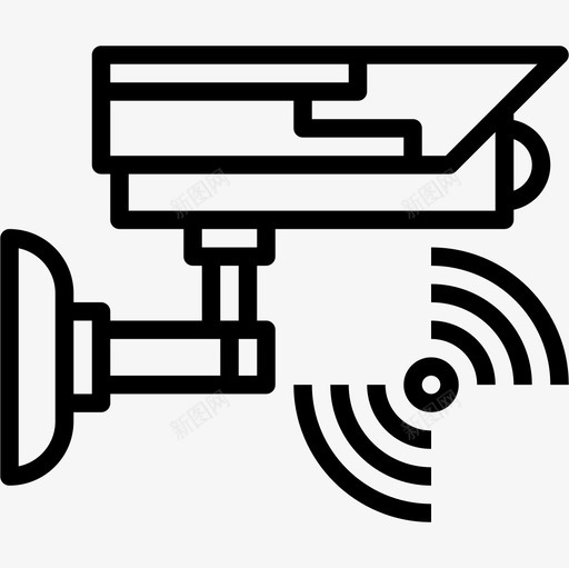 闭路电视安检69线性图标svg_新图网 https://ixintu.com 安检69 线性 闭路电视
