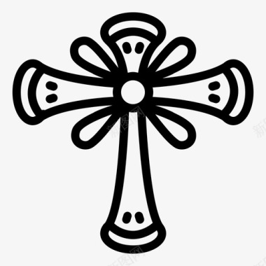 十字架教堂复活节图标图标