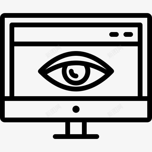 网络监控概述图标svg_新图网 https://ixintu.com 伪装 可见 概述 监控 网络