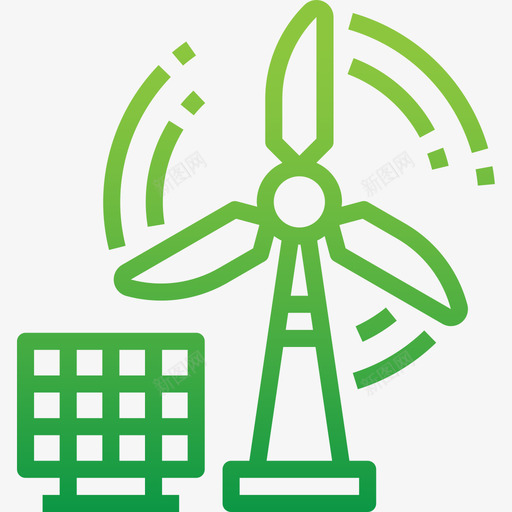 绿色能源生态139线性梯度图标svg_新图网 https://ixintu.com 生态139 线性梯度 绿色能源