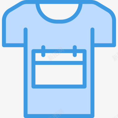 衬衫7号跑步衫蓝色图标图标