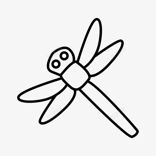 蜻蜓动物飞翔图标svg_新图网 https://ixintu.com 动物 昆虫 蜻蜓 飞翔