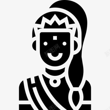 母亲印度教神3铭文图标图标