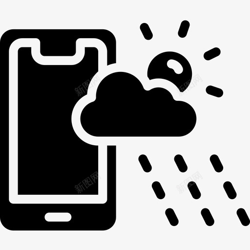 智能手机weather150固态图标svg_新图网 https://ixintu.com weather150 固态 智能手机