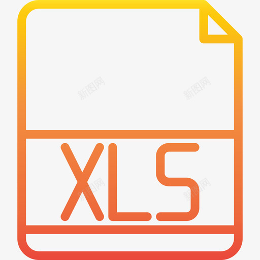 Xls文件扩展名渐变图标svg_新图网 https://ixintu.com Xls 文件扩展名 渐变