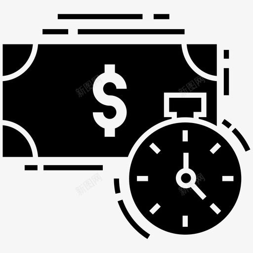 时间效率业务能力业务管理图标svg_新图网 https://ixintu.com 业务生产力 业务管理 业务能力 时间效率 财务和税务字形图标 资金和时间关系