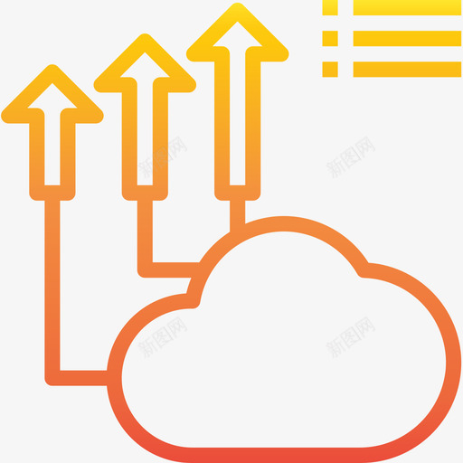 云计算云17梯度图标svg_新图网 https://ixintu.com 云17 云计算 梯度