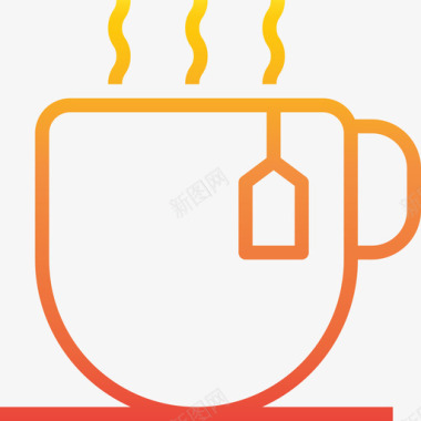 热茶咖啡37梯度图标图标