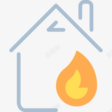 火灾保险4公寓图标图标