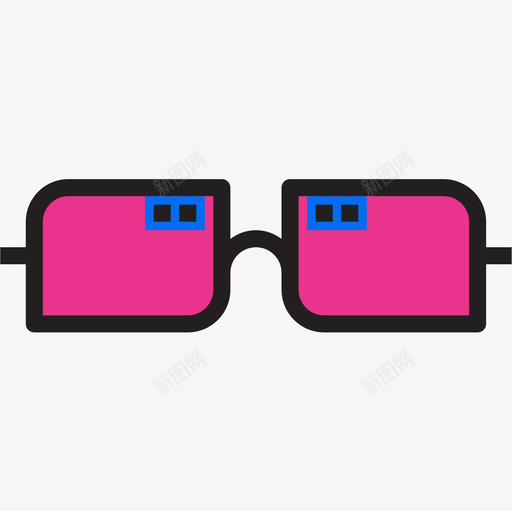 眼镜购物和电子商务5线性颜色图标svg_新图网 https://ixintu.com 眼镜 线性颜色 购物和电子商务5