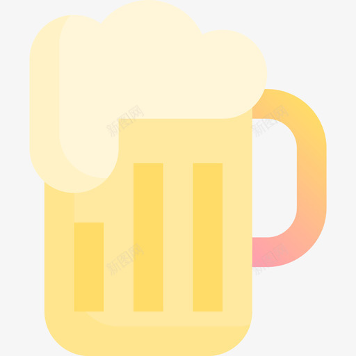 啤酒西式3黄色图标svg_新图网 https://ixintu.com 啤酒 西式3 黄色