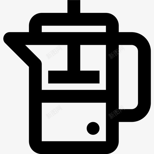 法式印刷机咖啡29直线型图标svg_新图网 https://ixintu.com 咖啡29 法式印刷机 直线型
