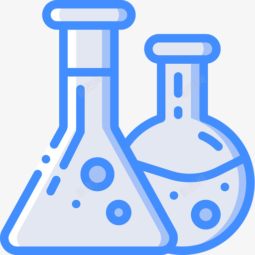 烧瓶科学65蓝色图标svg_新图网 https://ixintu.com 烧瓶 科学65 蓝色