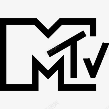 MTV电影和电视标识2线性图标图标