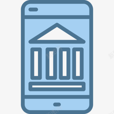 智能手机mobile20蓝色图标图标