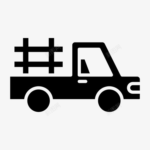 小型卡车汽车运输图标svg_新图网 https://ixintu.com 小型卡车 汽车 车辆 运输