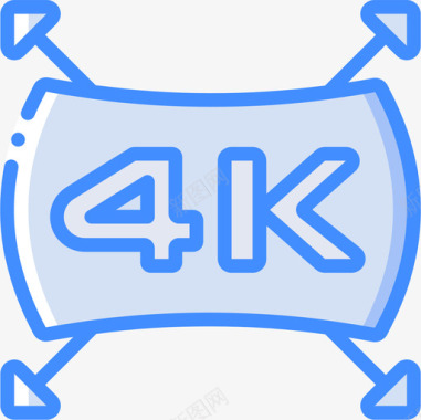4k视频制作7蓝色图标图标