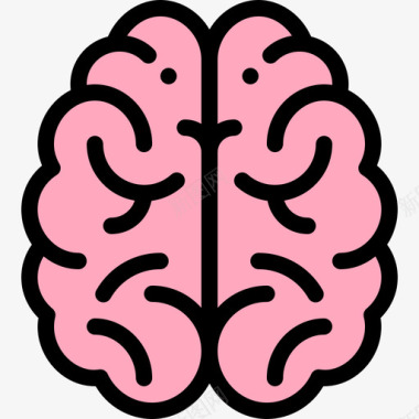 大脑科学45线性颜色图标图标
