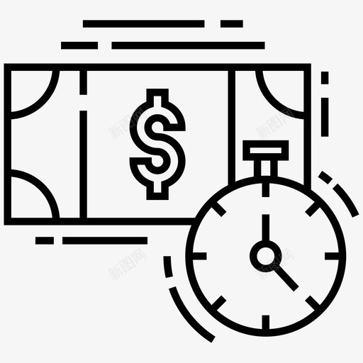 时间效率业务能力业务管理图标svg_新图网 https://ixintu.com 业务生产力 业务管理 业务能力 时间效率 秒表 财务和税务行图标 资金和时间关系