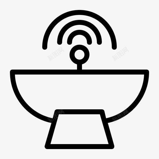 信号天线广播图标svg_新图网 https://ixintu.com 互联网 信号 天线 广播 无线 酒店和餐厅4