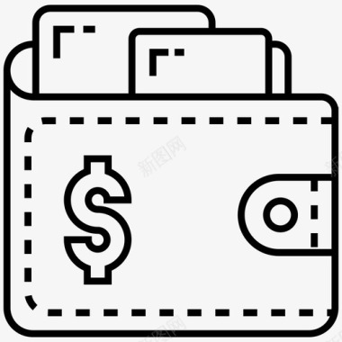 钱包记事本个人钱包图标图标
