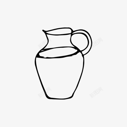 酒瓶厨房厨房用具图标svg_新图网 https://ixintu.com 厨房 厨房用具 水罐 素描 酒瓶