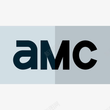 Amc电影和电视标识平面图标图标