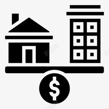 经济适用房银行收入图标图标