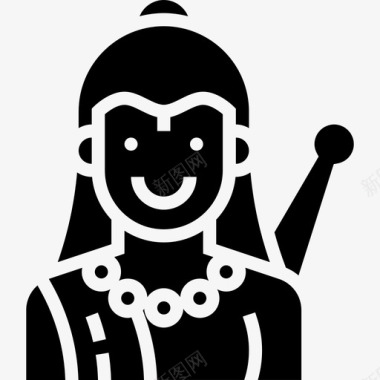 印陀罗印度教神3铭文图标图标