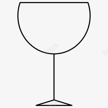 酒杯饮料餐厅轮廓图标图标