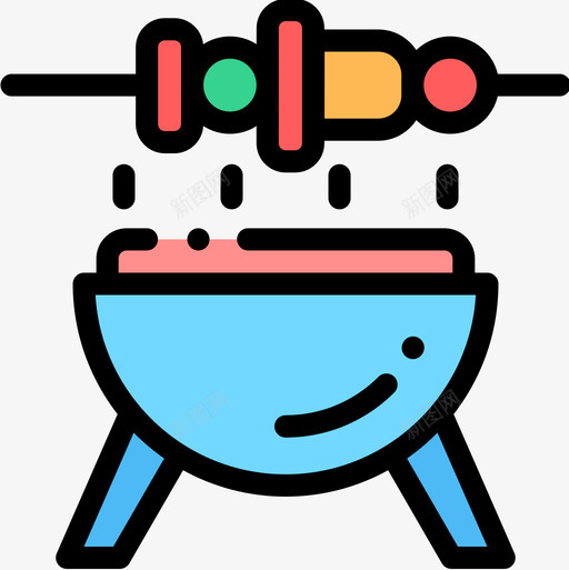 烧烤自由时间15正色图标svg_新图网 https://ixintu.com 正色 烧烤 自由时间15